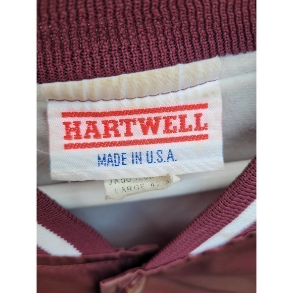 Vintage, Hartwell, Men's Satin Snap Up Bomber Jacket Carlsbad Inn - Picture 5 of 12